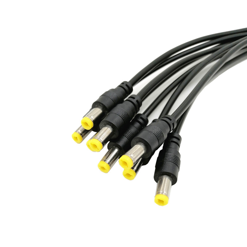 Cable divisor de corriente DC 1 a 2 / 1 a 4 / 1 a 8, cable reforzado para cámaras de seguridad