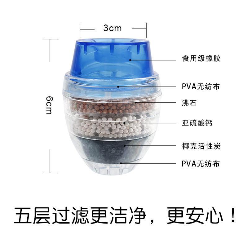 [Multi-layer filtration] Kitchen faucet tap water purification splash-proof well water filter filter water purifier