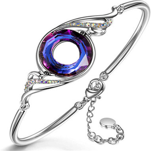 European and American new colorful crystal peacock bracelet European and American fashion creative cross-border colorful phoenix bracelet
