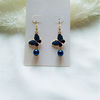 Fashionable blue fresh earrings, cute accessory, Korean style