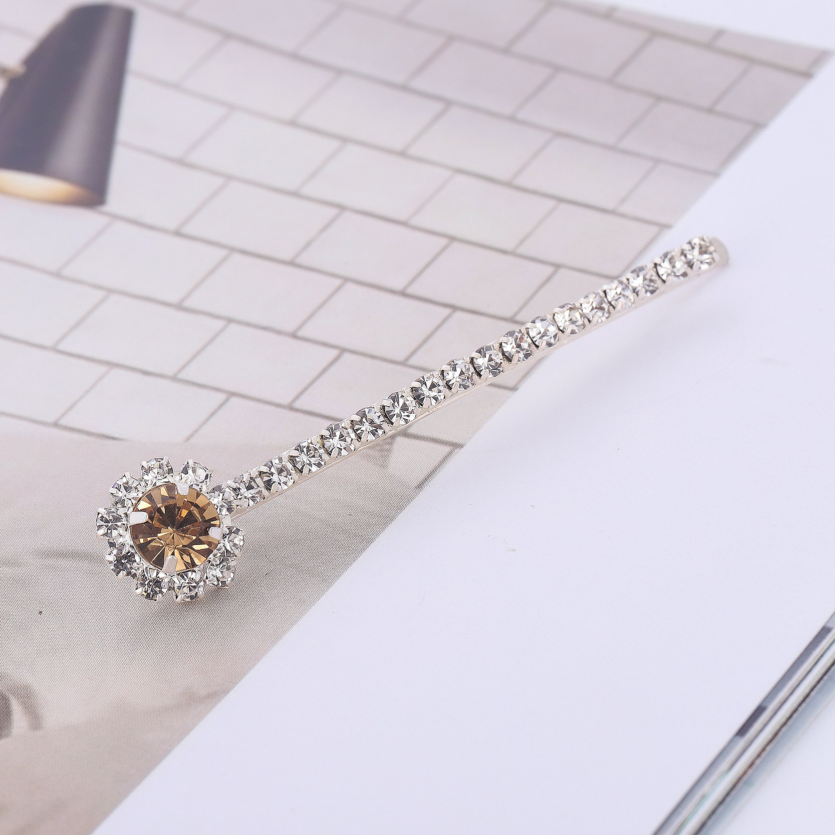 Transfronterizo nuevo estilo coreano clip horquilla joya rhinestone flequillo clip moda accesorios para el cabello puesto de suministro al por mayor