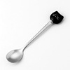 Spoon stainless steel, ceramics, coffee fruit fork for ice cream, Japanese and Korean