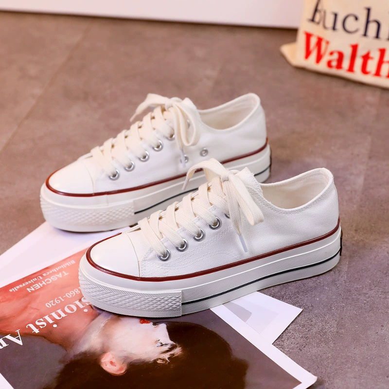 Uber A565 Парусиновые туфли на низкой толстой подошве, Женская Базовая женская обувь 1970-х годов, Студенческая Повседневная обувь для досок, универсальная