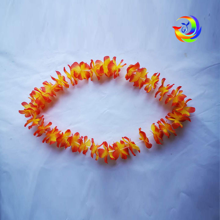 Guirnalda hawaiana directa de la fábrica tela de color mezclado Garland multi-color muestra gratis en stock suficiente