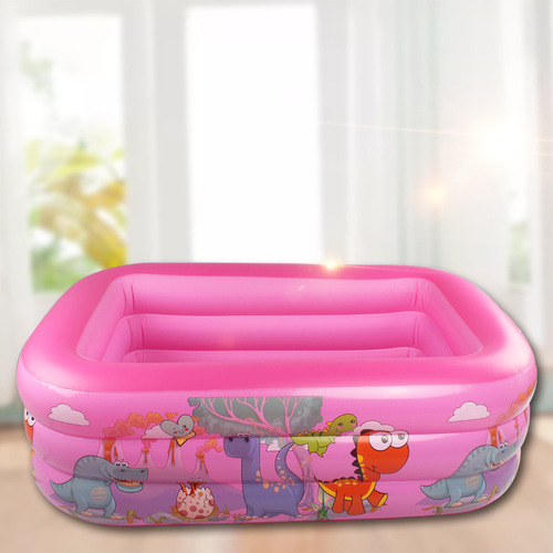 Cartoon dinosaur large children's swimming pool household baby inflatable swimming pool baby adult family bathing pool