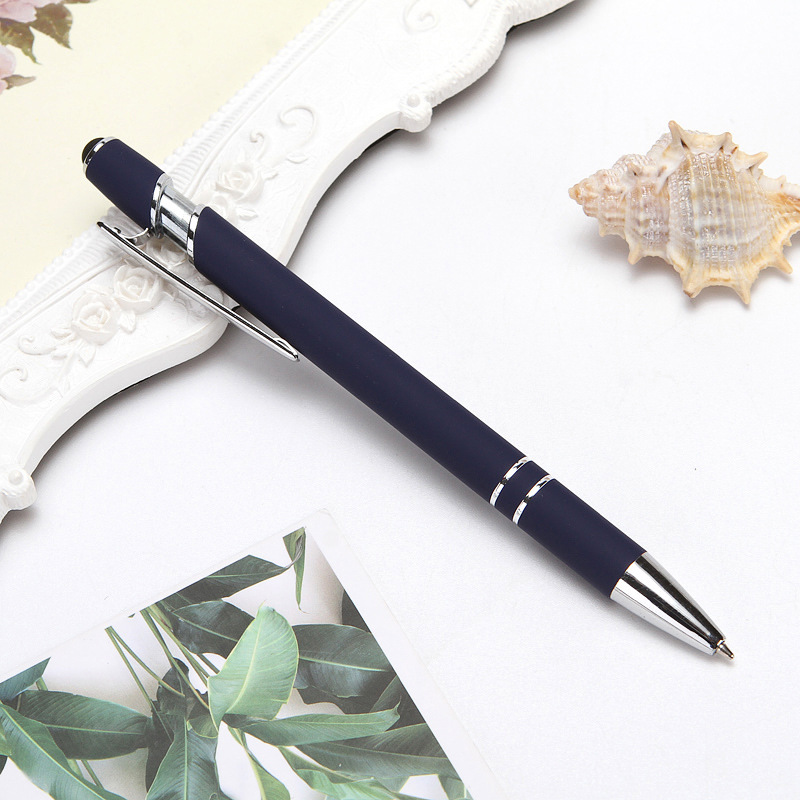 Bolígrafo mágico con varilla de aluminio y metal, bolígrafo de prensa con pegamento en aerosol, bolígrafo de regalo publicitario, bolígrafo táctil con logotipo impreso de letras