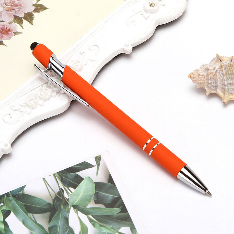 Bolígrafo mágico con varilla de aluminio y metal, bolígrafo de prensa con pegamento en aerosol, bolígrafo de regalo publicitario, bolígrafo táctil con logotipo impreso de letras