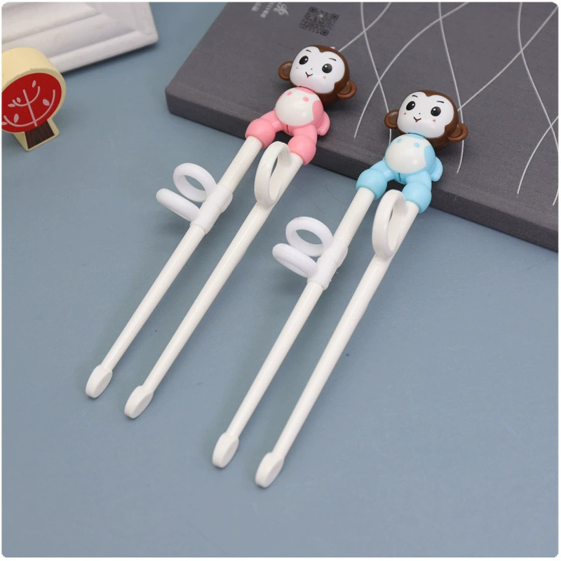 Plastic chopsticks stainless steel for training for early age, 2-10 years, 13 colors