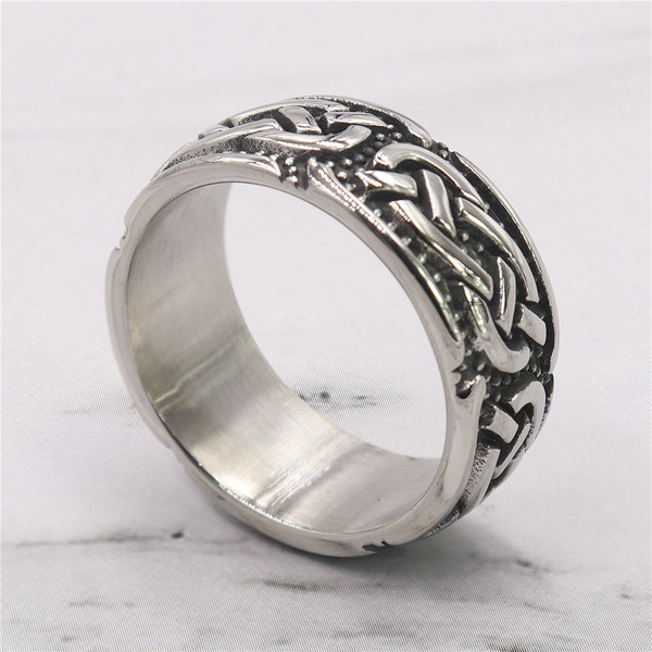 Retro ring for men and women stainless steel