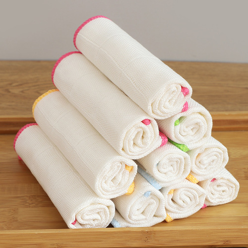 Dishwashing Sponge 30*30cm Stiff Bamboo Wood Fiber Cleaning Cloth Dish Towel Factory Wholesale
