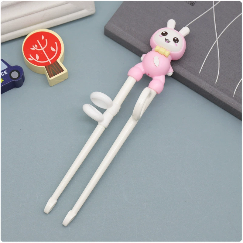 Plastic chopsticks stainless steel for training for early age, 2-10 years, 13 colors