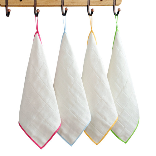 Dishwashing Sponge 30*30cm Stiff Bamboo Wood Fiber Cleaning Cloth Dish Towel Factory Wholesale