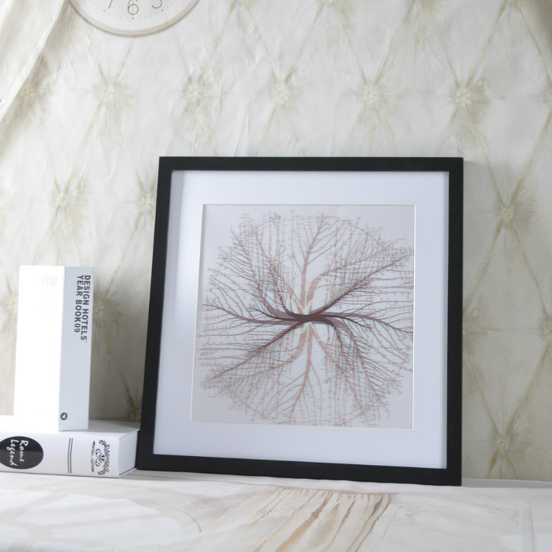 Square solid wood photo frame wholesale decorative painting wall table wooden sketch calligraphy frame a4 inch Logo