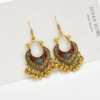 Fashionable retro classic earrings, ethnic accessory, European style, India, ethnic style, wholesale