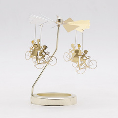 Nordic light luxury creative gift embossed glass aroma lantern chime candle holder accessories hot rotating candle windmill