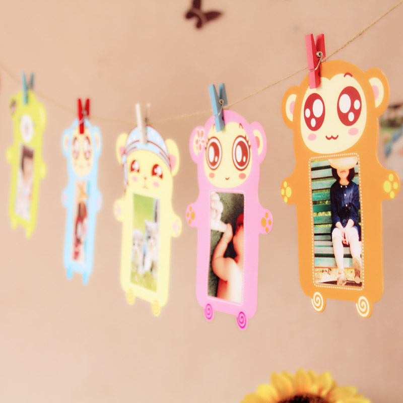 Creative cartoon photo frame hanging paper photo frame panorama 3 inch 6 photo wall manufacturers wholesale digital photo frame