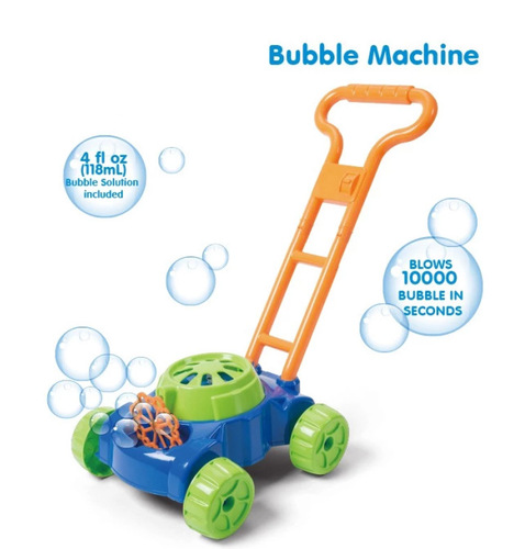 Cross-border Amazon hand-pushed bubble machine electric bubble weed trimming machine parent-child outdoor children's tank car toy