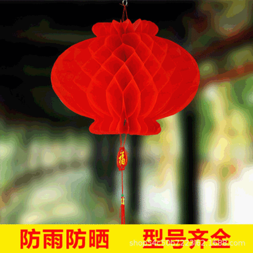 Bulk wedding celebration paper plastic lanterns for Spring Festival hanging decorations plastic paper lanterns New Year decorations foldable red lanterns