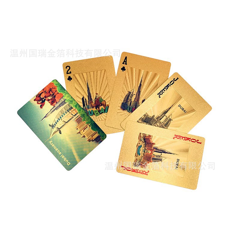 Дубай игральные карты Золотая фольга игральные карты гостевая версия серебряной фольги игральные карты оптом золотой глиняной покер