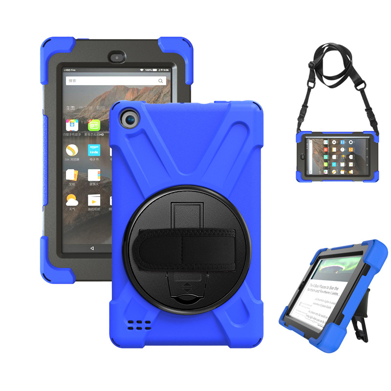 Amazon Fire7 2019 Pirate King PC stand silicone protective case Amazon HD8 handheld strap back case