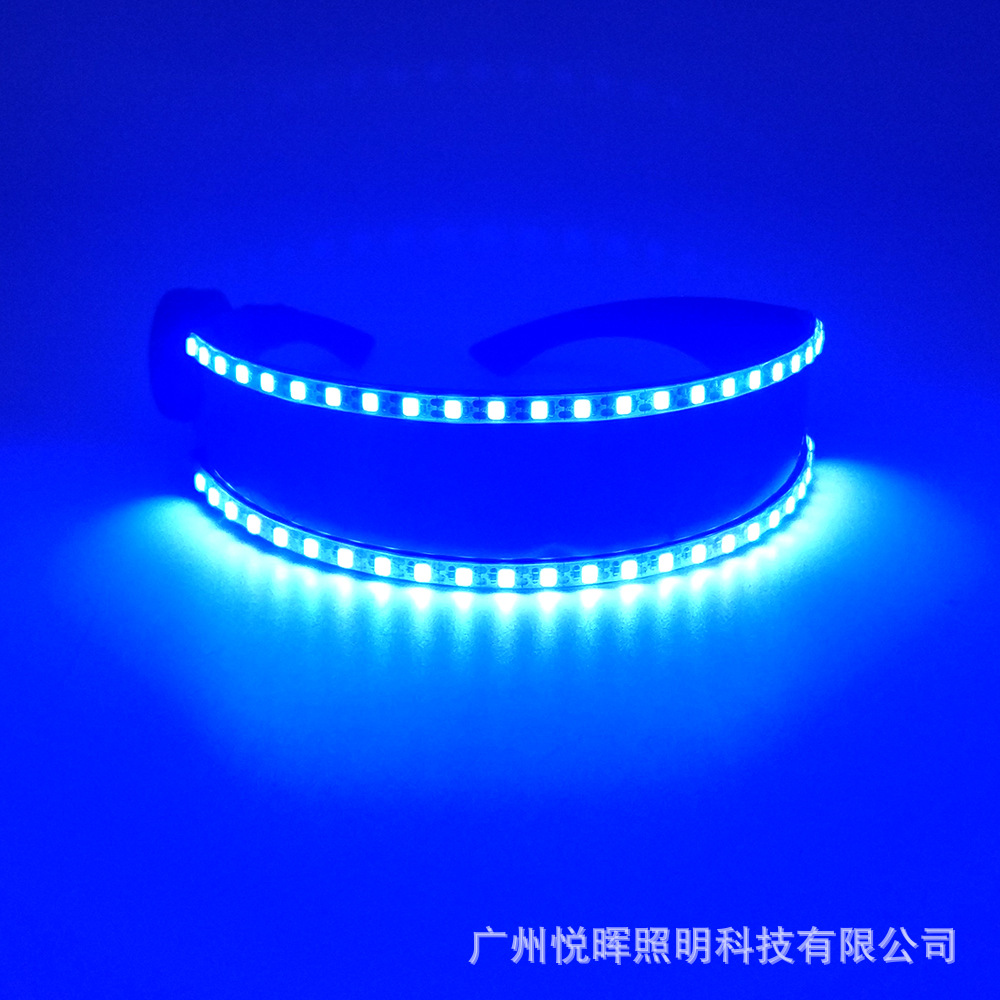 Gafas luminosas LED para Halloween, discoteca, actuación, accesorios luminosos, gafas luminosas intermitentes USB de colores para hombres y mujeres