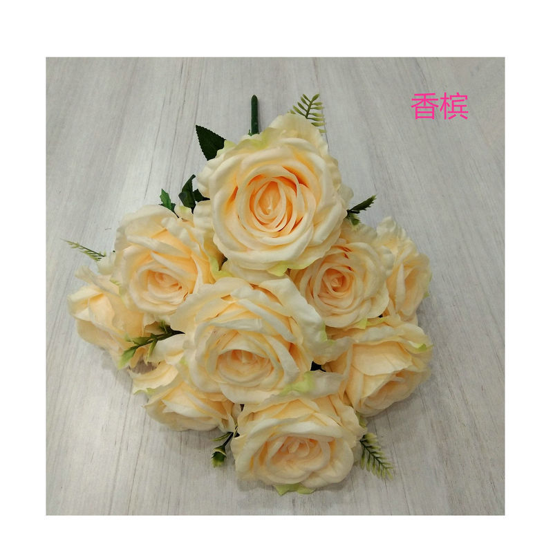9-cabeza simulación grande Venus Rosa boda decoración del hotel Home Road plomo manojo de flores falsas