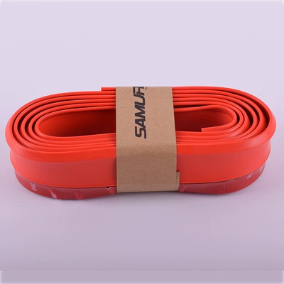 Qapı və bamper qoruyucu zolaqlar surrounding decorative carbon fiber front lip - pure-red