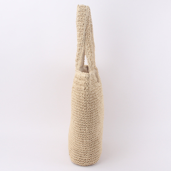 Fashionable straw universal capacious beach bag one shoulder