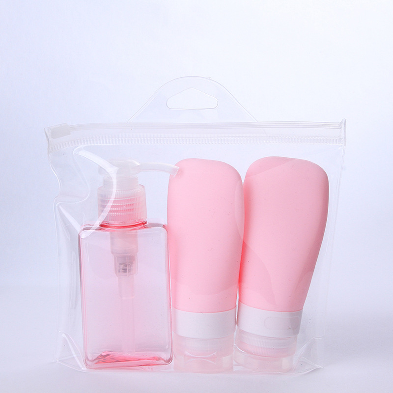 硅胶旅行分装瓶套装乳液瓶收纳瓶瓶小样瓶EVA袋便携式