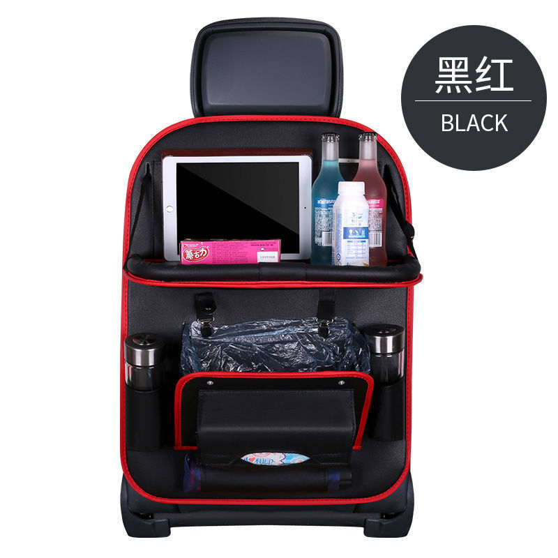 Bolsa de almacenamiento de asiento de coche de cuero bolsa de almacenamiento de mesa de comedor multifuncional bolsa colgante bolsa de almacenamiento plegable