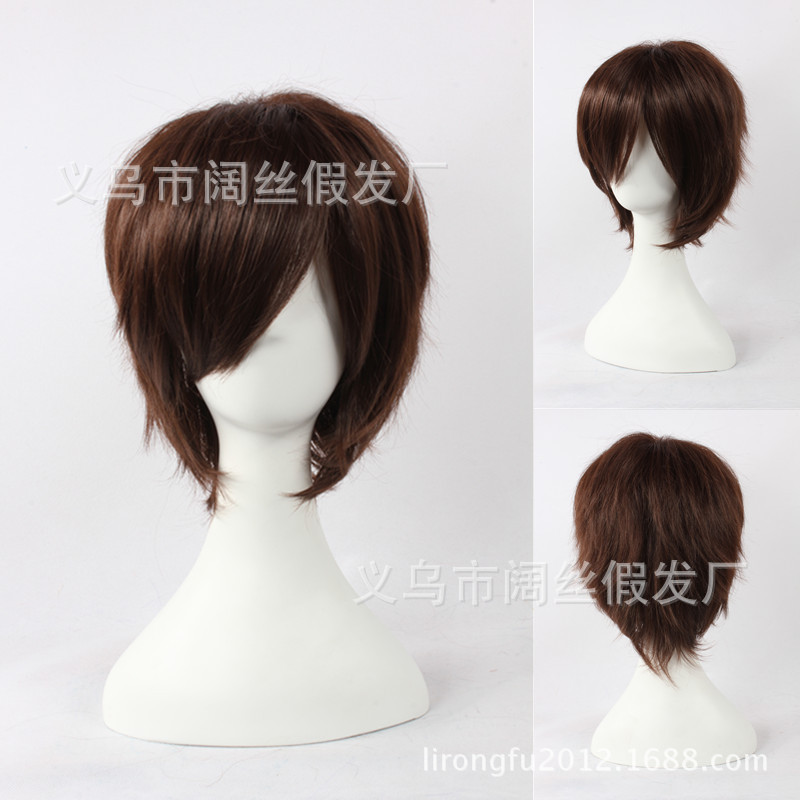 Kuo Si 018C Wing Li Xiao Lang Lu Xiu Pique Wood Rosefinch Anti-warped Dark Brown Universal COS Wig Kuo Si 018C Wing Li Xiao Lang Lu Xiu Pique Wood Rosefinch Anti-warped Dark Brown Universal COS Wig