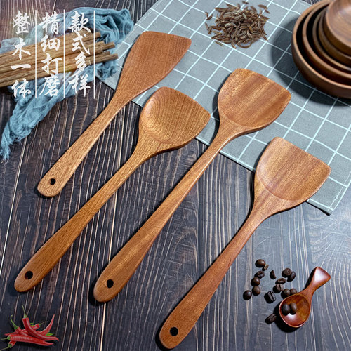 Direct Sales from Hao Yuan: Udumbar Wood Spatula and Ladle Set, Logo Engraving, Long Handle Soup Spoon, Non-stick Cookware Compatible Spatula