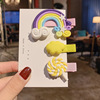 Rainbow cute children's hair accessory for princess, hairgrip