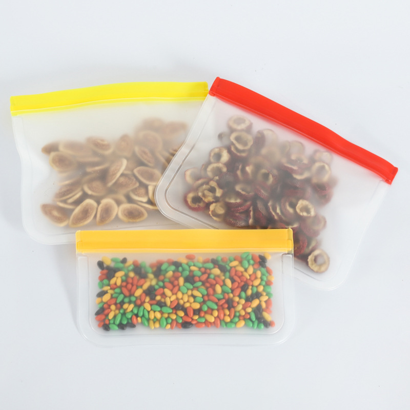 Cremallera de color PEVA bolsa de mantenimiento fresco refrigerador almacenamiento de alimentos bolsa de mantenimiento fresco bolsa ziplock de alimentos logotipo imprimible