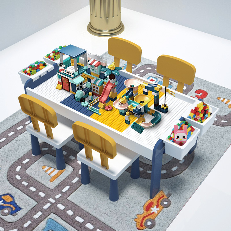 Lego building block table educational toy table multifunctional sand table children's game table factory direct sale