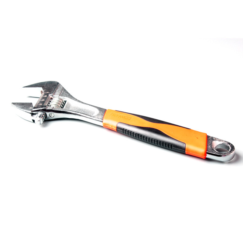 [Fabricante de herramientas] Conjunto de naranja negro Mango galvanizado niquelado llave ajustable de 8 pulgadas de 10 pulgadas 12 pulgadas llave ajustable