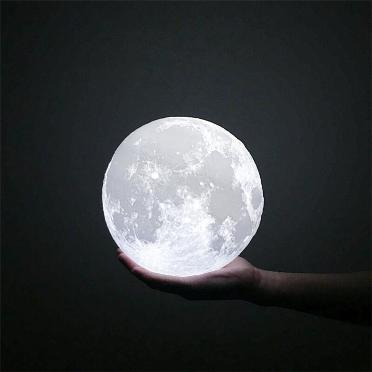 Luz DE LA LUNA 3D vinilo Luz DE LA Luna Luz de La Noche creativa Regalo de Cumpleaños dormitorio romántico lámpara de mesa de control remoto recargable