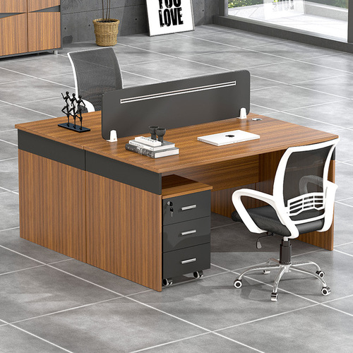 Office furniture single desk and chair combination staff station simple modern teacher office computer desk with baffle