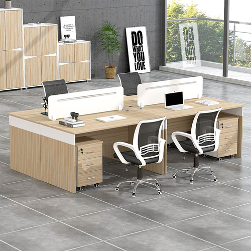 Office furniture single desk and chair combination staff station simple modern teacher office computer desk with baffle