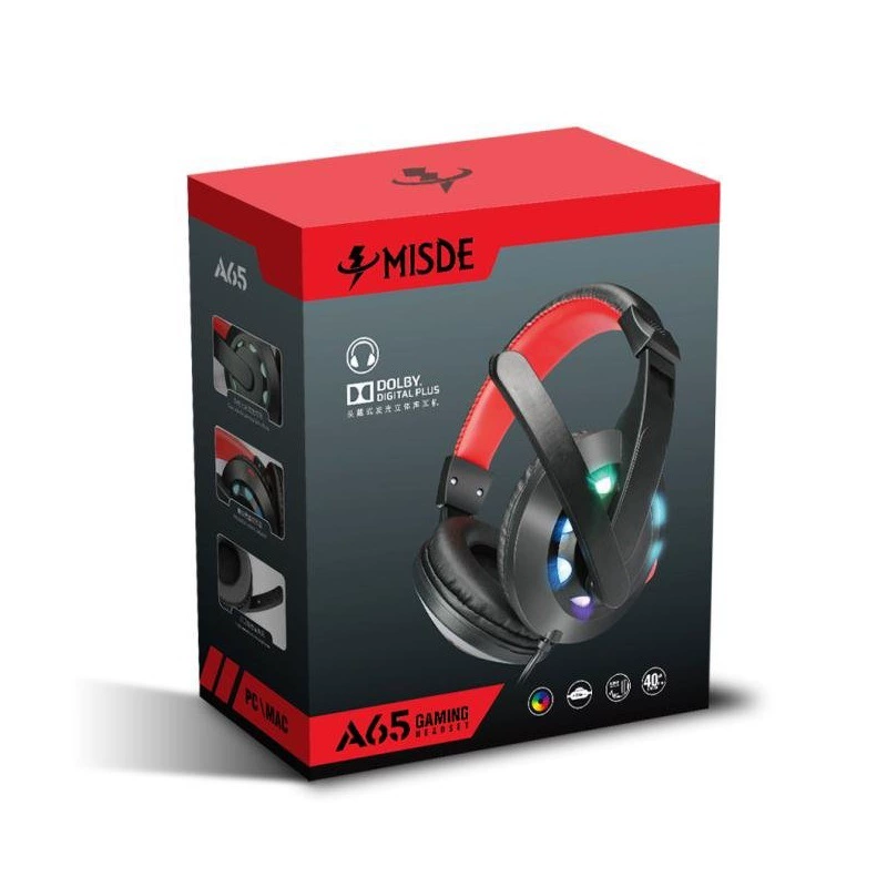 A65 headphones headset computer games Internet cafe e-sports heavy bass headset with microphone chicken earphones