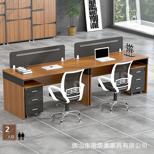 Office furniture single desk and chair combination staff station simple modern teacher office computer desk with baffle