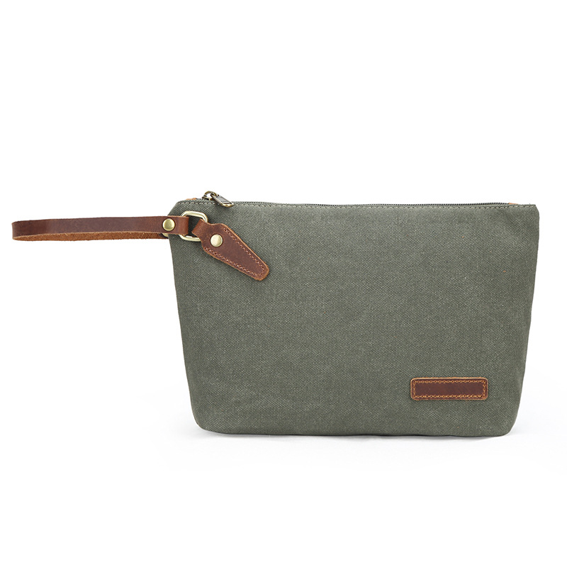 Nueva moda retro embrague impermeable bolsa de lavado de lona bolsa de almacenamiento de viaje cambio clave transfronteriza en stock