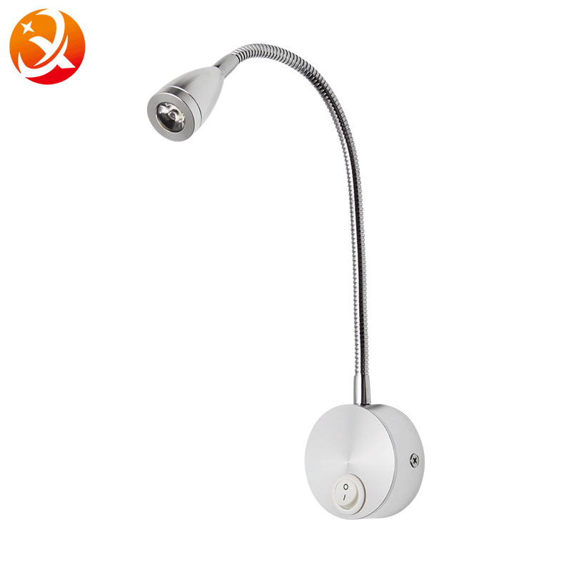 Lámpara de noche LED Lámpara de tubo de metal Lámpara de pared de cuello de cisne Lámpara de lectura europea