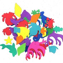 幼儿园贴纸EVA贴画DIY材料包海绵贴纸海底动物小贴片恐龙小鱼