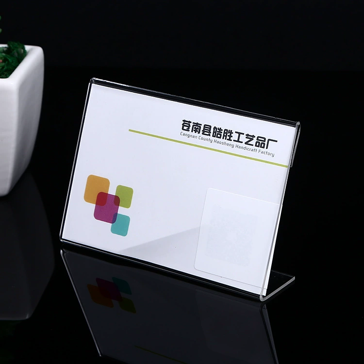 Акриловый ценник 9*6L, ценник-карточка для супермаркета, настольный ценник-держатель, ценник для стола