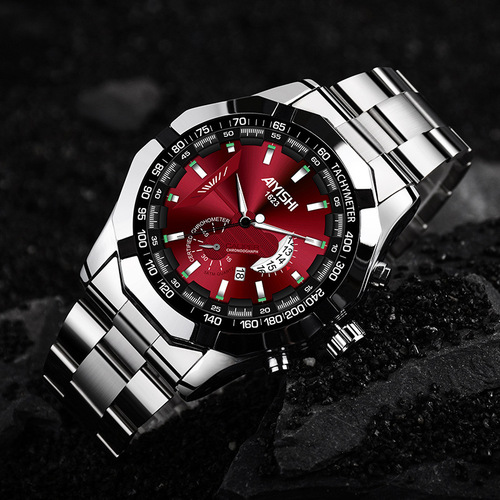 Aires factory direct supply automatic movement men's calendar non-mechanical watch with large dial cross-border