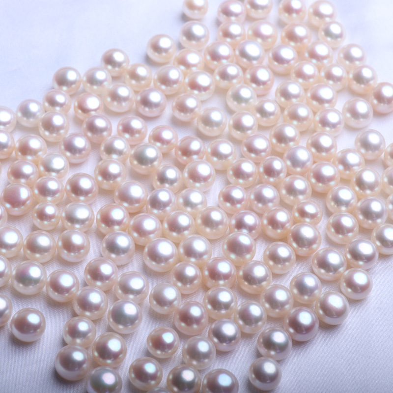 Natural freshwater pearl steamed buns round 6A+boutique boutique…