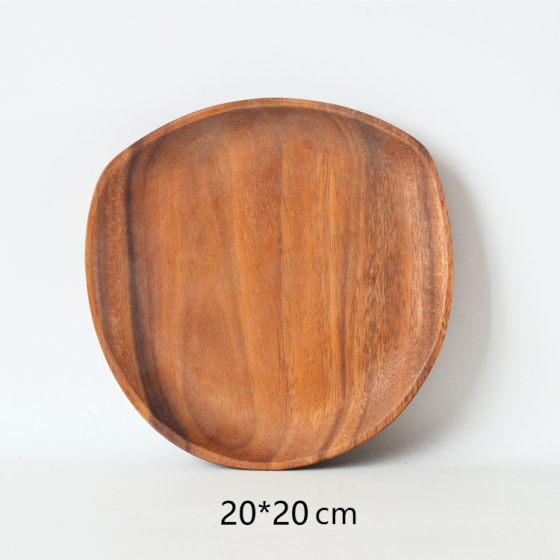Creative Irregular Acacia Wood Plate Simple Dish Plate Sushi Plate Plate Printable LOGO