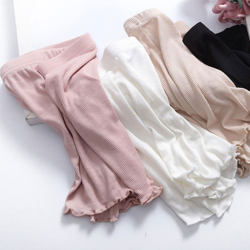Summer women's boxer briefs anti-exposure fungus edge threaded three-quarter pants with skirt leggings summer thin shorts