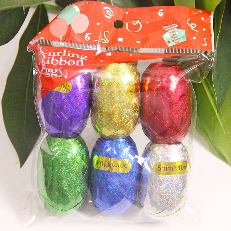 Свадебные украшения 10 м Лазерная Лента для регби воздушный шар веревка детский день рождения украшение ленты 6 шт.